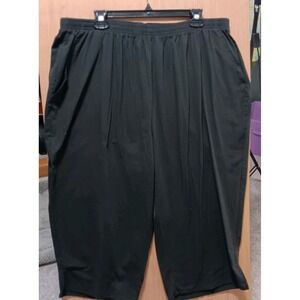 Jeno Neuman Size 24WP Black Petite Capris Shorter Length‎ Stretch  Wide Leg